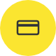 Gleber Kreis mit dem Symbol für eine Kreditkarte.